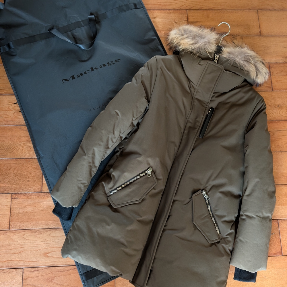 Mackage Women's Marla Down Jacket with Fur Trim - L